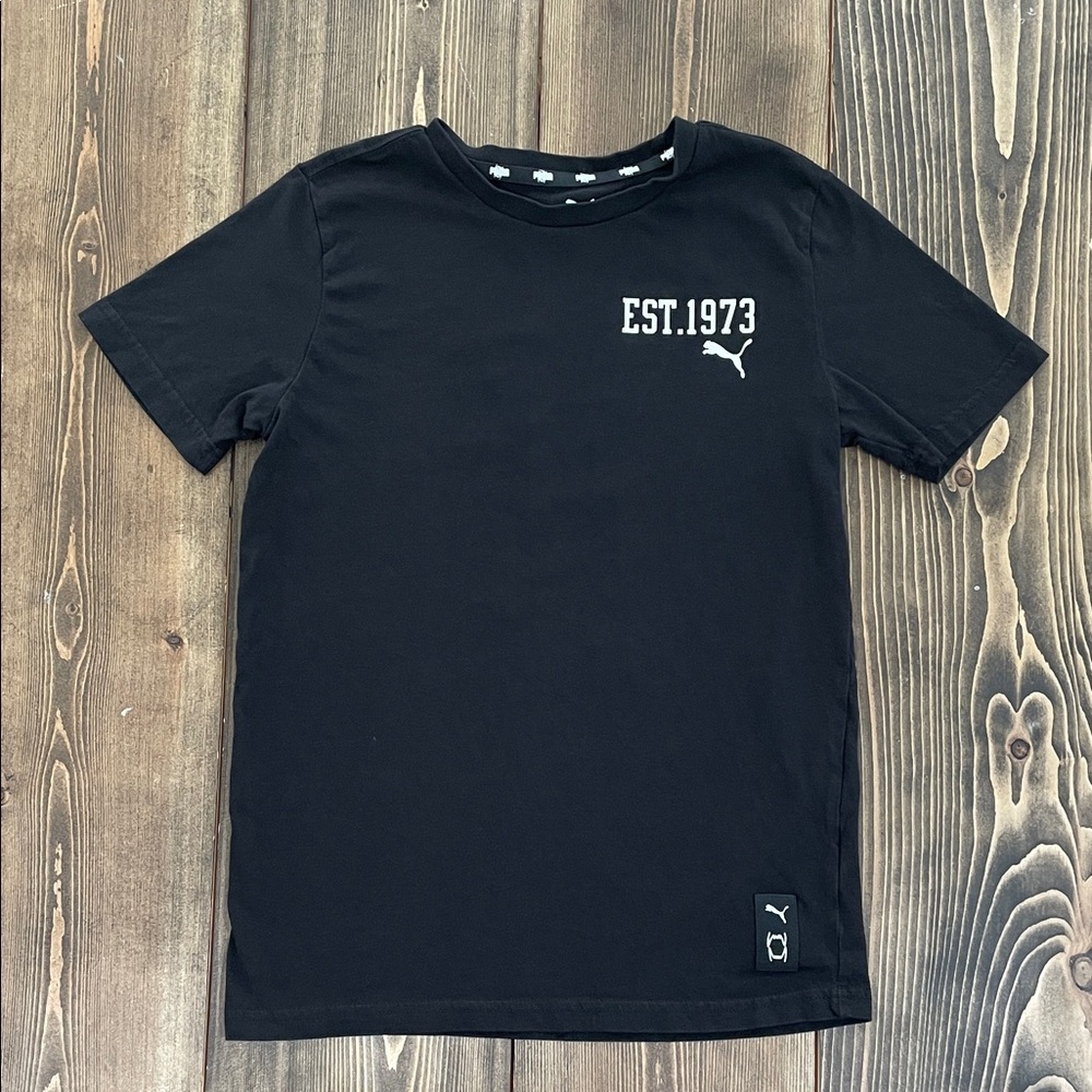 Boy’s Black “Chase The Dream” Puma Short Sleeve Shirt